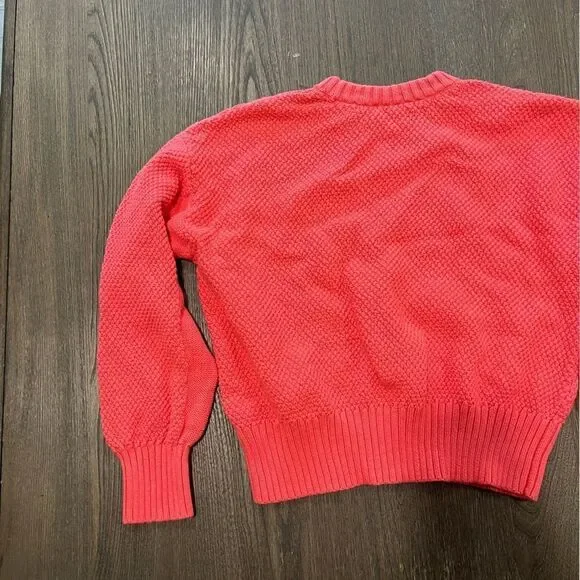GAP Mix-Stitch Crew Neck Sweater Coral - Size M - Picture 6 of 10